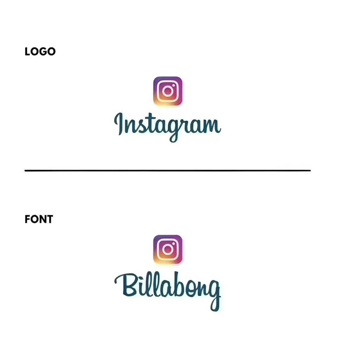 instagaram logo & font